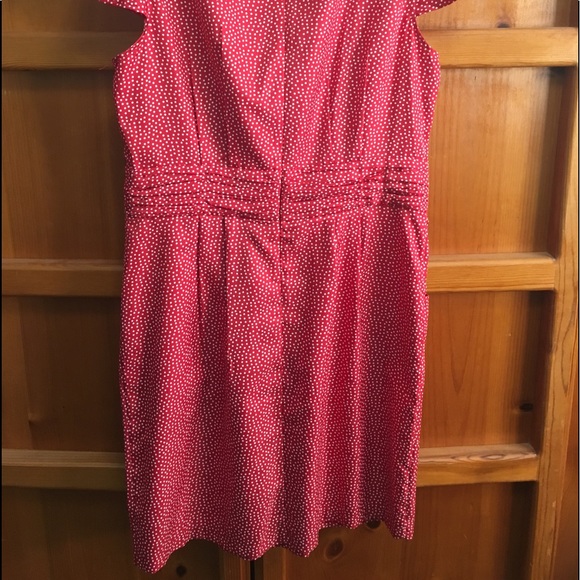 Red & White polka dot cap sleeve dress Rockabilly - Picture 2 of 4